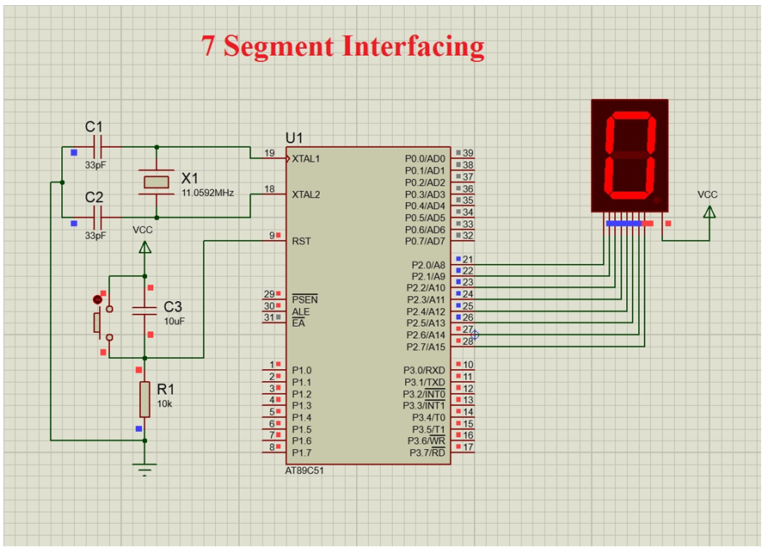 How To Connect Seven Segment Display With 8051 Easies 6718